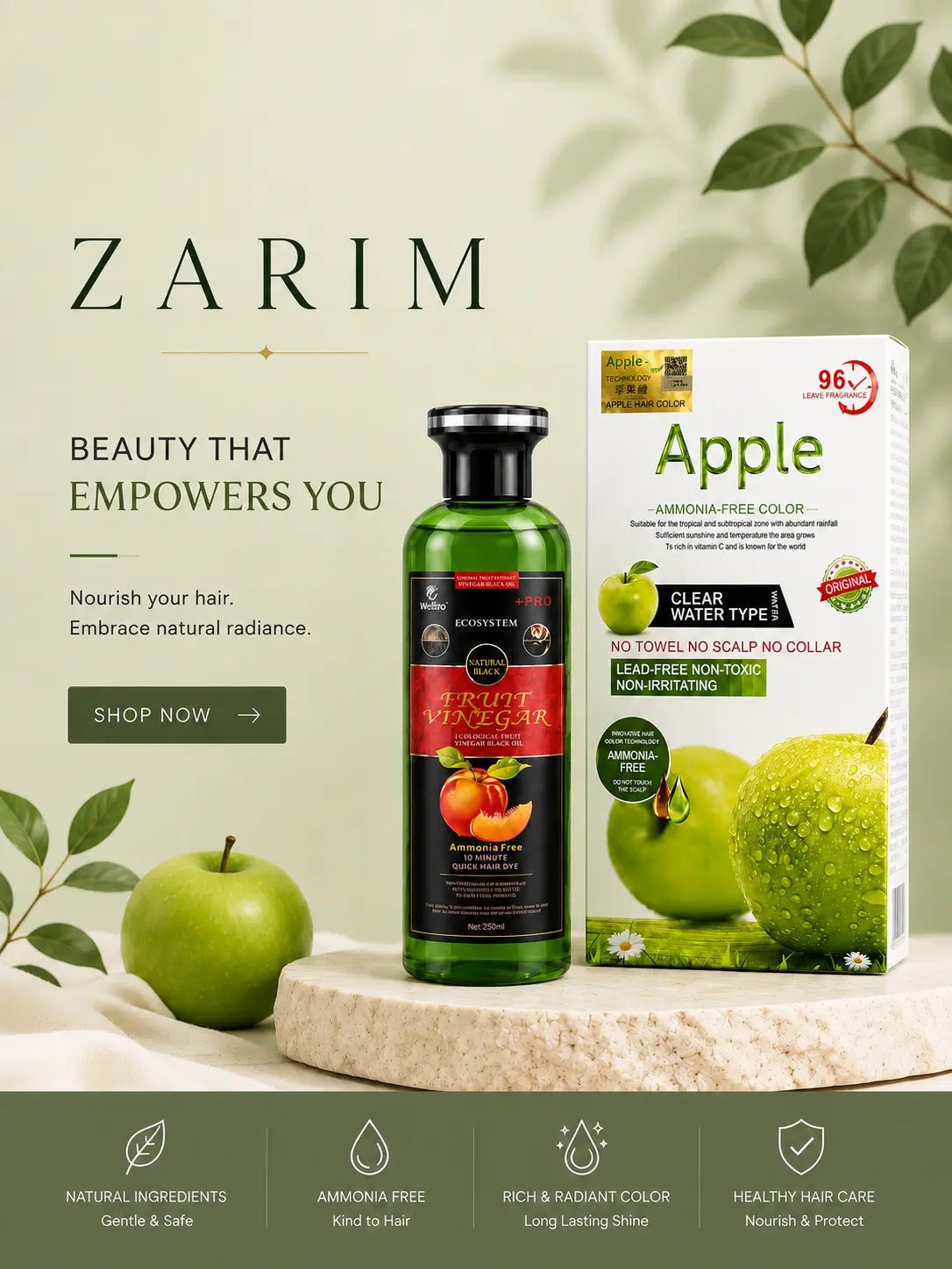 Zarim natural ammonia-free hair color Pakistan free delivery cash on delivery